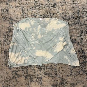 Cropped Long Sleeve Tie Dye Shirt